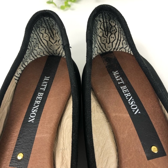 Matt Bernson Waverly Cap Toe Ballet Flats Black suede Size 7M. - Picture 6 of 12